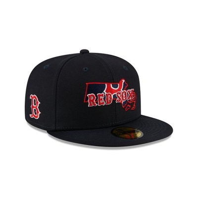 Boston Red Sox Gorra | New Era MLB Local 59fifty Fitted Cap Mexico - Azules
